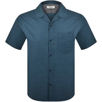 Replay Plain Shirt Blue