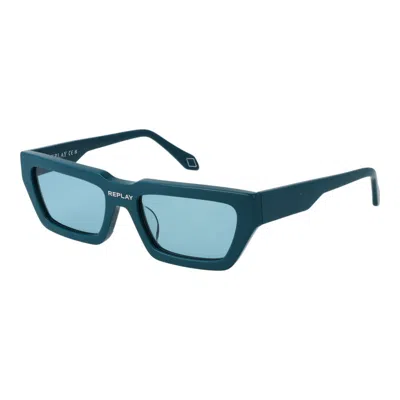 Replay Plastic Sunglasses In Blue