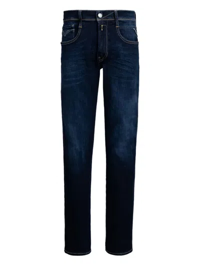 Replay Pocket Detail Jeans In Blue