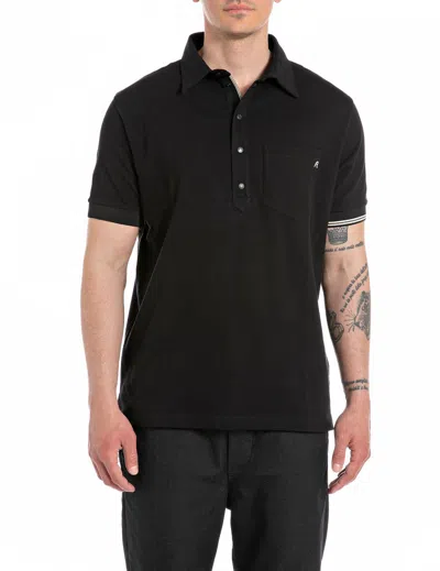 Replay Polo In Black
