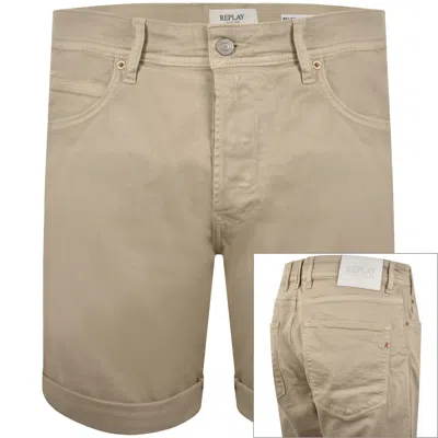 Replay Rbj 981 Shorts Beige In Neutral