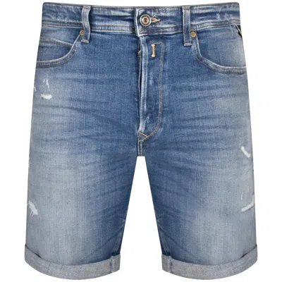 Replay Rbj 981 Shorts Mid Wash Blue