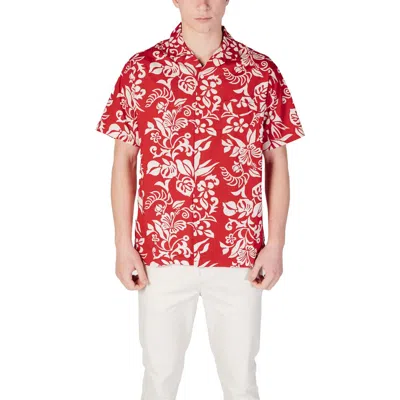 Replay Red Cotton Shortsleeve Shirt