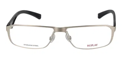 Replay Ry 060 01 Men's Glasses Silver Size 55 - Free Lenses - Blue Light Block Available