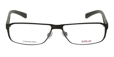 Replay Ry 060 03 Men's Glasses Black Size 55 - Free Lenses - Blue Light Block Available