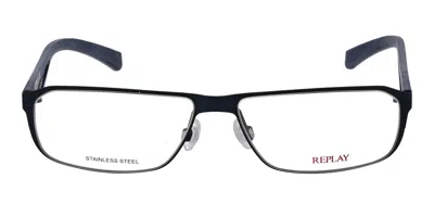 Replay Ry 060 04 Men's Glasses Blue Size 55 - Free Lenses - Blue Light Block Available
