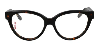 Replay Ry 292v 02 Women's Glasses Tortoiseshell Size 54 - Free Lenses - Blue Light Block Available In Brown