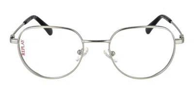 Replay Ry 460v 02 Men's Glasses Silver Size 51 - Free Lenses - Blue Light Block Available