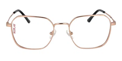 Replay Ry 463v 03 Men's Glasses Gold Size 53 - Free Lenses - Blue Light Block Available