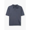REPLAY SARTORIALE KNITTED POLO SHIRT IN AVIATOR BLUE