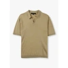 REPLAY SARTORIALE KNITTED POLO SHIRT IN SAND