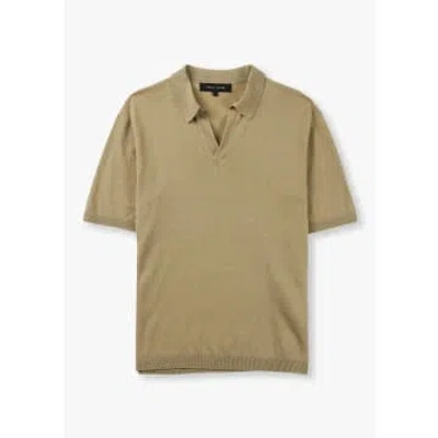 Replay Sartoriale Knitted Polo Shirt In Sand In Neutrals