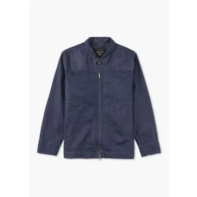 Replay Sartoriale Mens Short Jacket In Dark Blue Denim