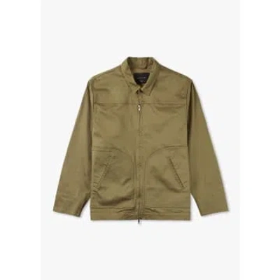 Replay Sartoriale Mens Stretch Gabardine Short Jacket In Musk Green