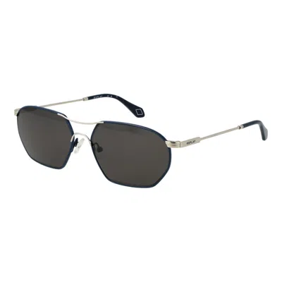 Replay Silver Metal Sunglasses In Black