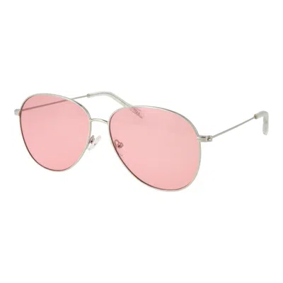Replay Silver Metal Sunglasses In Pink