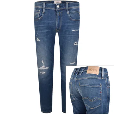 Replay Slim Fit Anbass Jeans Blue