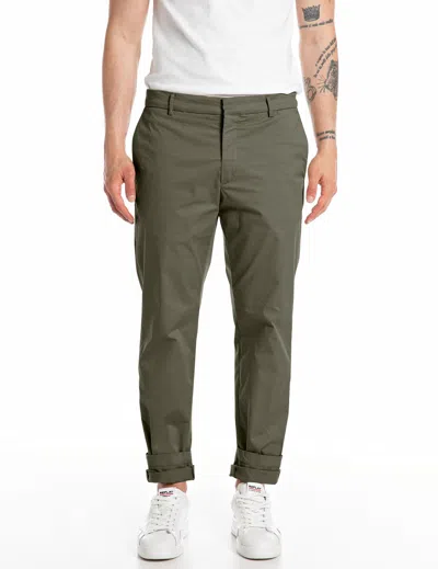 Replay Trousers In Pistachio