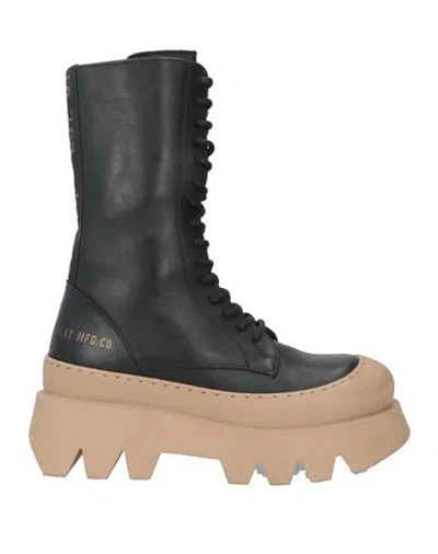 Replay Woman Ankle Boots Black Size 7 Leather