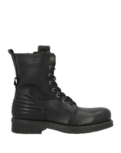 Replay Woman Ankle Boots Black Size 7 Leather