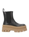 Replay Woman Ankle Boots Black Size 8 Leather
