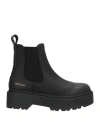 Replay Woman Ankle Boots Black Size 8 Synthetisches Material, Textile Fibers In Black