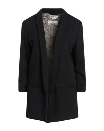 Replay Woman Blazer Black Size L Organic Cotton