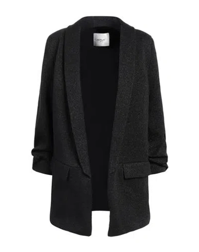 Replay Woman Blazer Black Size M Cotton, Metallic Polyester
