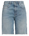 Replay Woman Denim Shorts Blue Size 27 Cotton, Elastane In Blue