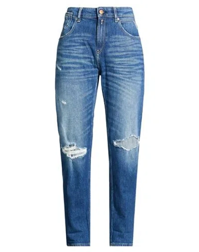 Replay Woman Jeans Blue Size 27w-28l Cotton, Elastane