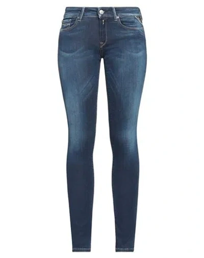 Replay Woman Jeans Blue Size 27w-32l Cotton, Polyester, Elastane