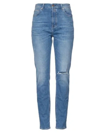 Replay Woman Jeans Blue Size 28w-32l Cotton, Elastane