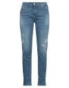 Replay Woman Jeans Blue Size 30w-30l Cotton, Polyester, Elastane In Blue