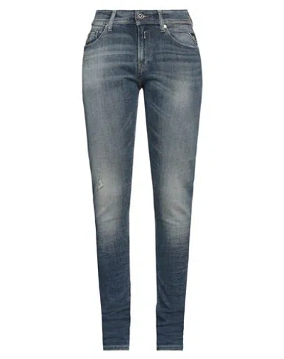 Replay Woman Jeans Blue Size 30w-34l Cotton, Elastomultiester, Elastane