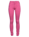 Replay Woman Jeans Fuchsia Size 26w-30l Cotton, Polyester, Elastane In Pink