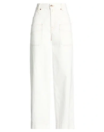 Replay Woman Jeans White Size 29w-30l Cotton