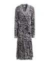 Replay Woman Midi Dress Black Size S Polyester In Black