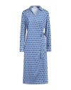 Replay Woman Midi Dress Bright Blue Size M Polyester, Elastane In Blue