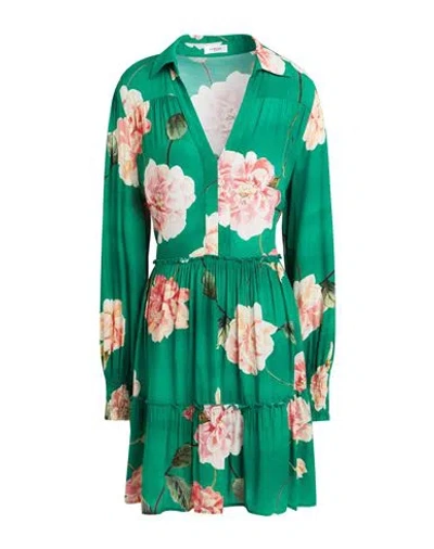 REPLAY REPLAY WOMAN MINI DRESS GREEN SIZE L VISCOSE