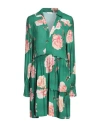 Replay Woman Mini Dress Green Size S Viscose In Green