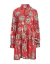 Replay Woman Mini Dress Red Size S Polyester, Elastane In Red