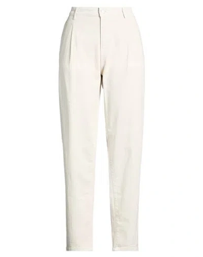 Replay Woman Pants Light Grey Size 29 Cotton, Elastane In White