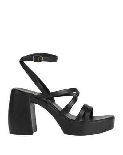 Replay Woman Sandals Black Size 6 Synthetic Material