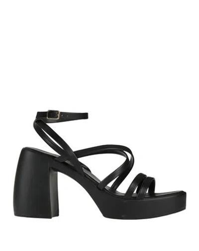 Replay Woman Sandals Black Size 8 Synthetisches Material