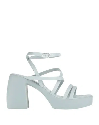 Replay Woman Sandals Light Grey Size 7 Synthetic Material In Gray
