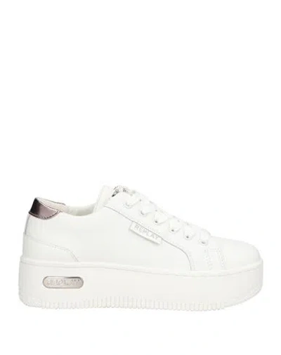 Replay Woman Sneakers White Size 7 Leather