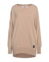 Replay Woman Sweater Beige Size Xl Recycled Polyamide, Recycled Wool, Lyocell, Recycled Cashmere