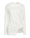 Replay Woman Sweater Ivory Size Xxs Linen, Elastane In White