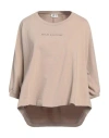 Replay Woman Sweatshirt Beige Size L Cotton In Beige