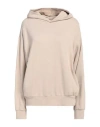 Replay Woman Sweatshirt Beige Size Xs Organic Cotton